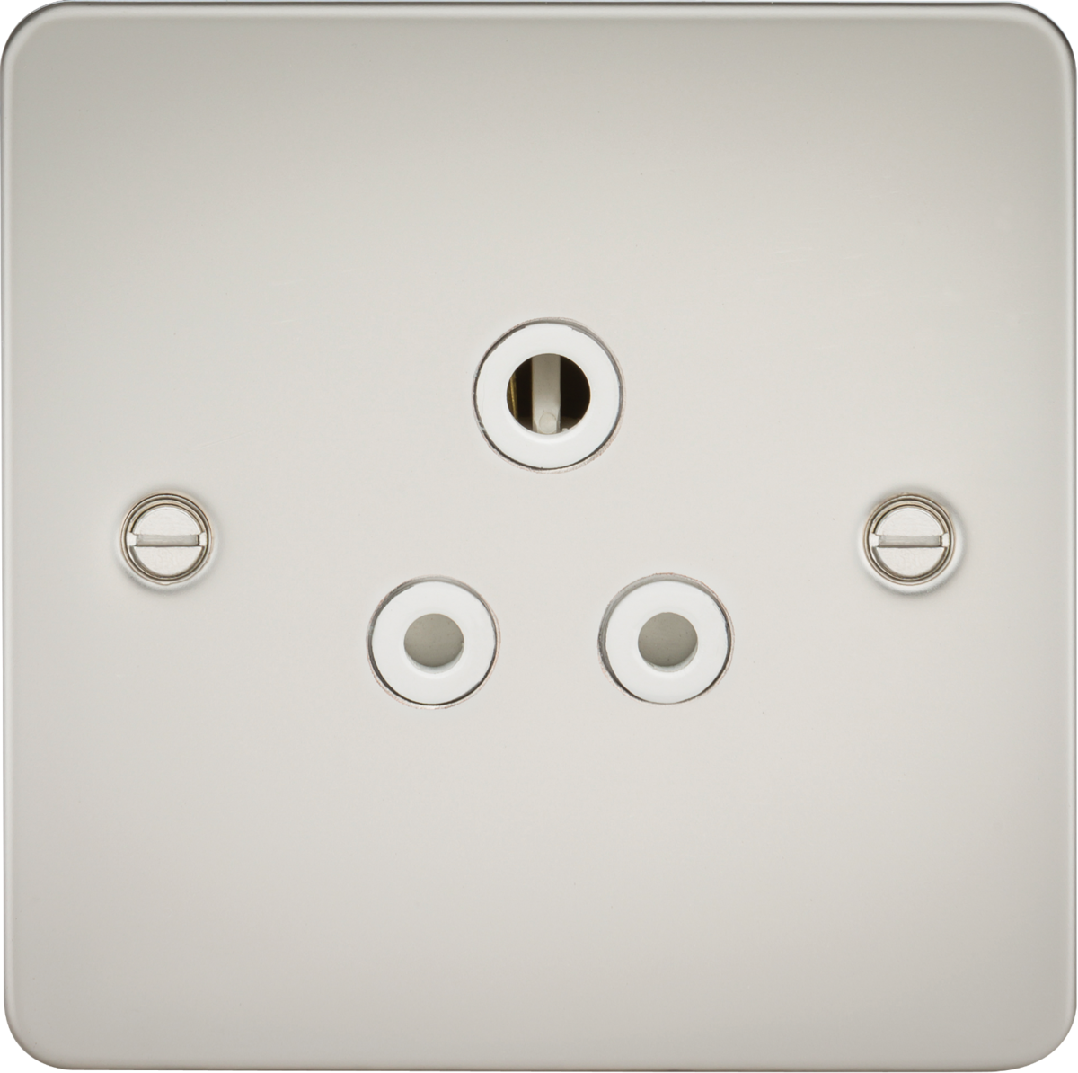 5A Unswitched Socket - Pearl with White Insert