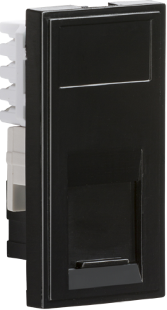 UTP CAT6 RJ45 Outlet Module 25 x 50mm - Black