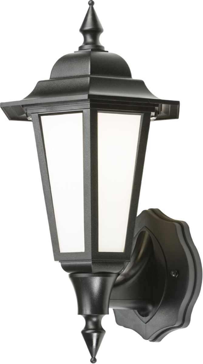 230V IP54 8W LED Wall Lantern - Black