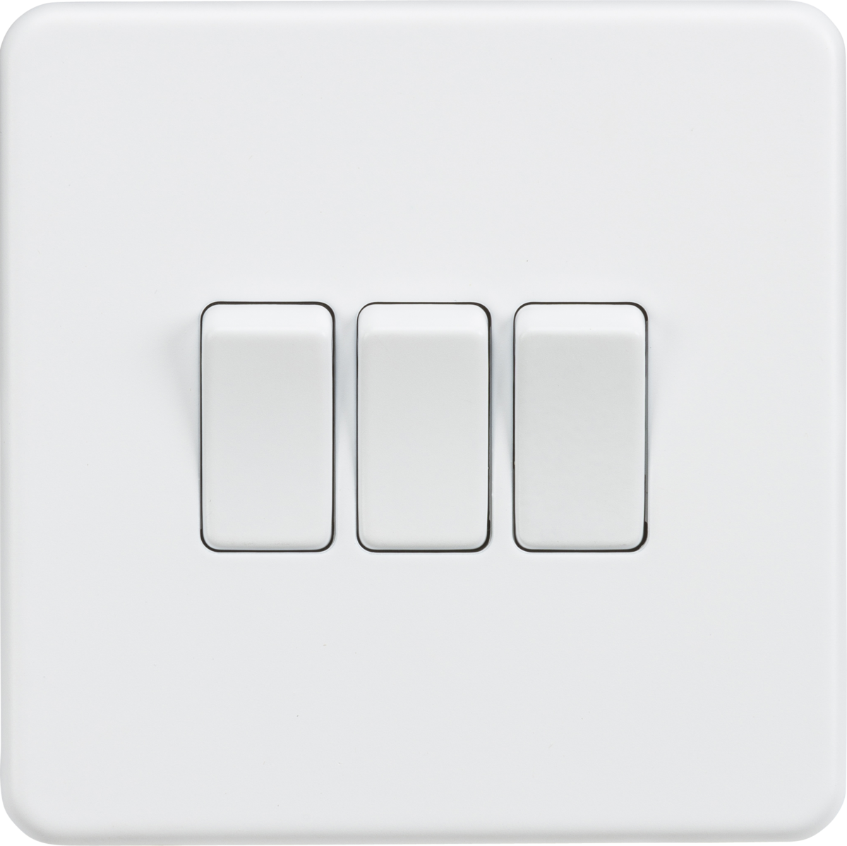 10AX 3G 2-way Switch - Matt White, Screwless Low Profile Design