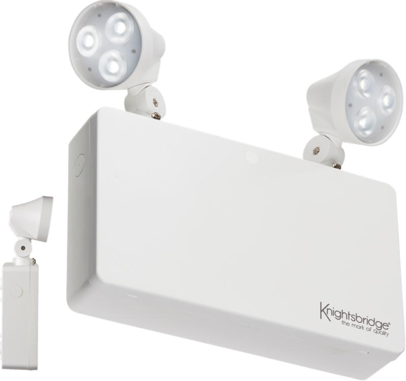 Knightsbridge 230V IP20 6W LED Twin Spot Emergency Light