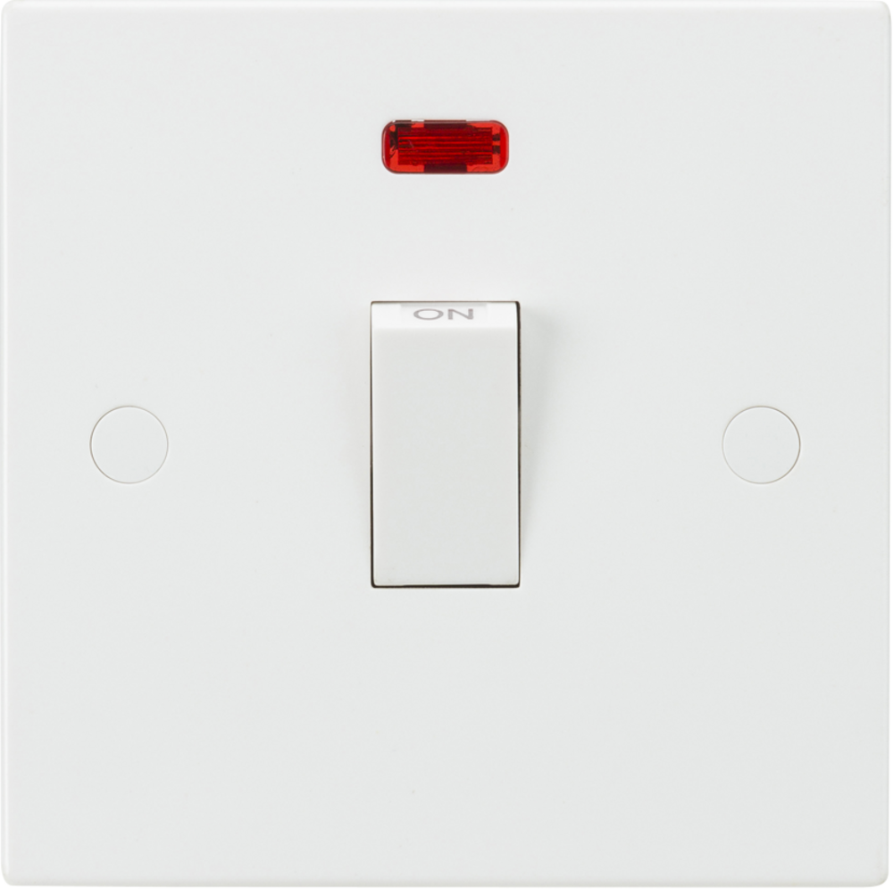 Knightsbridge 20A 1G DP Switch with Neon