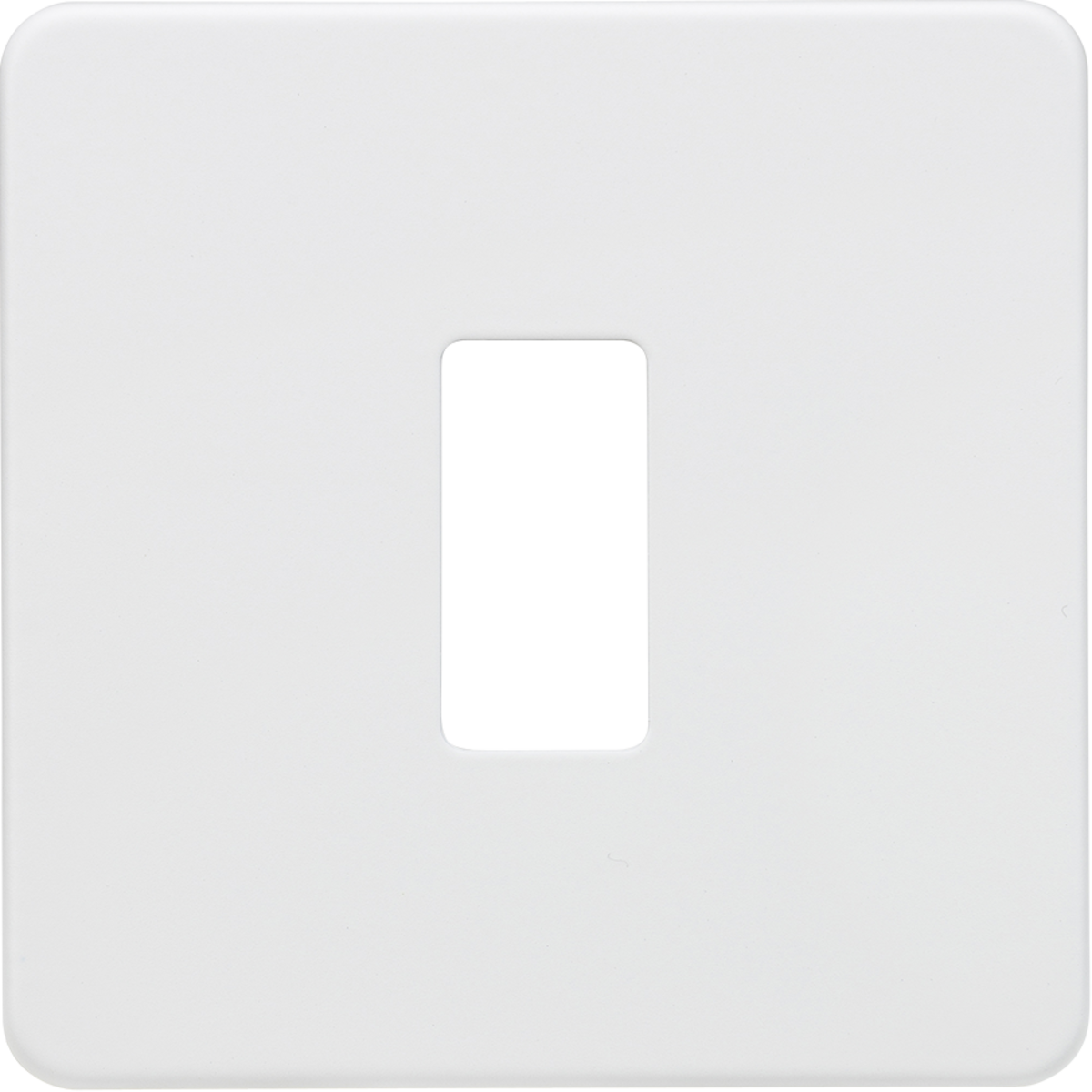 Screwless 1G Grid Faceplate - Matt White