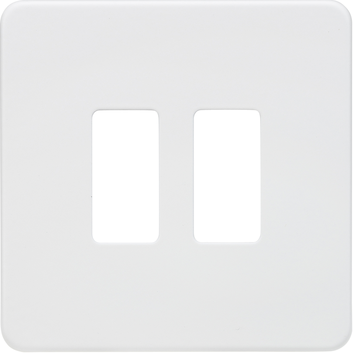 Screwless 2G Grid Faceplate - Matt White