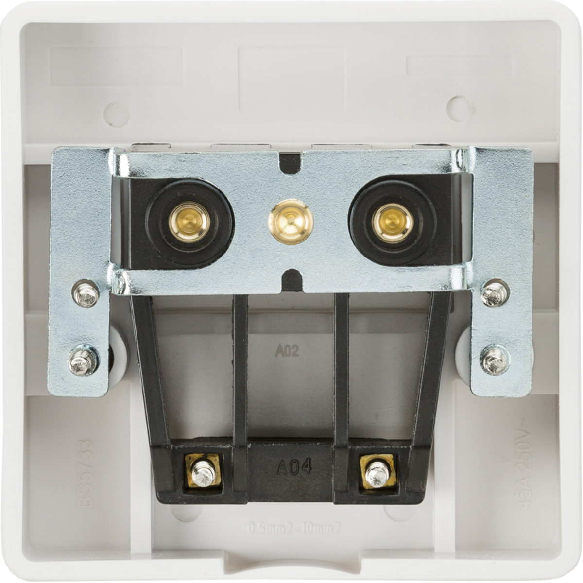 Knightsbridge 45A Cooker Connection Unit - Square Edge