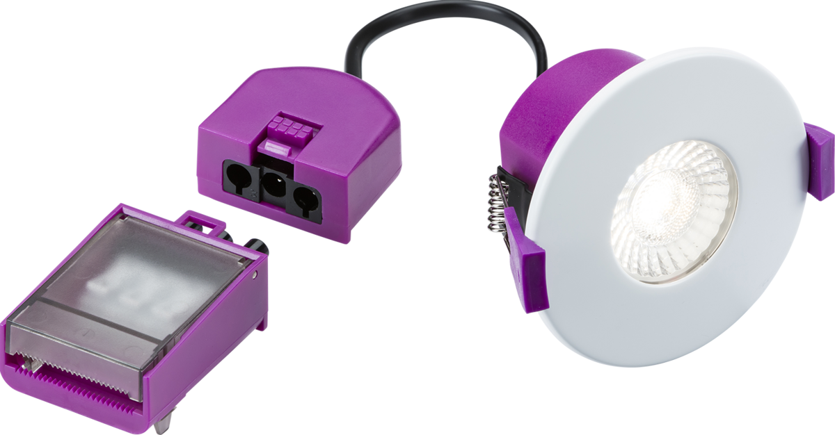 SpektroLED Evo Fixed IP65 Downlight featuring selectable wattage options