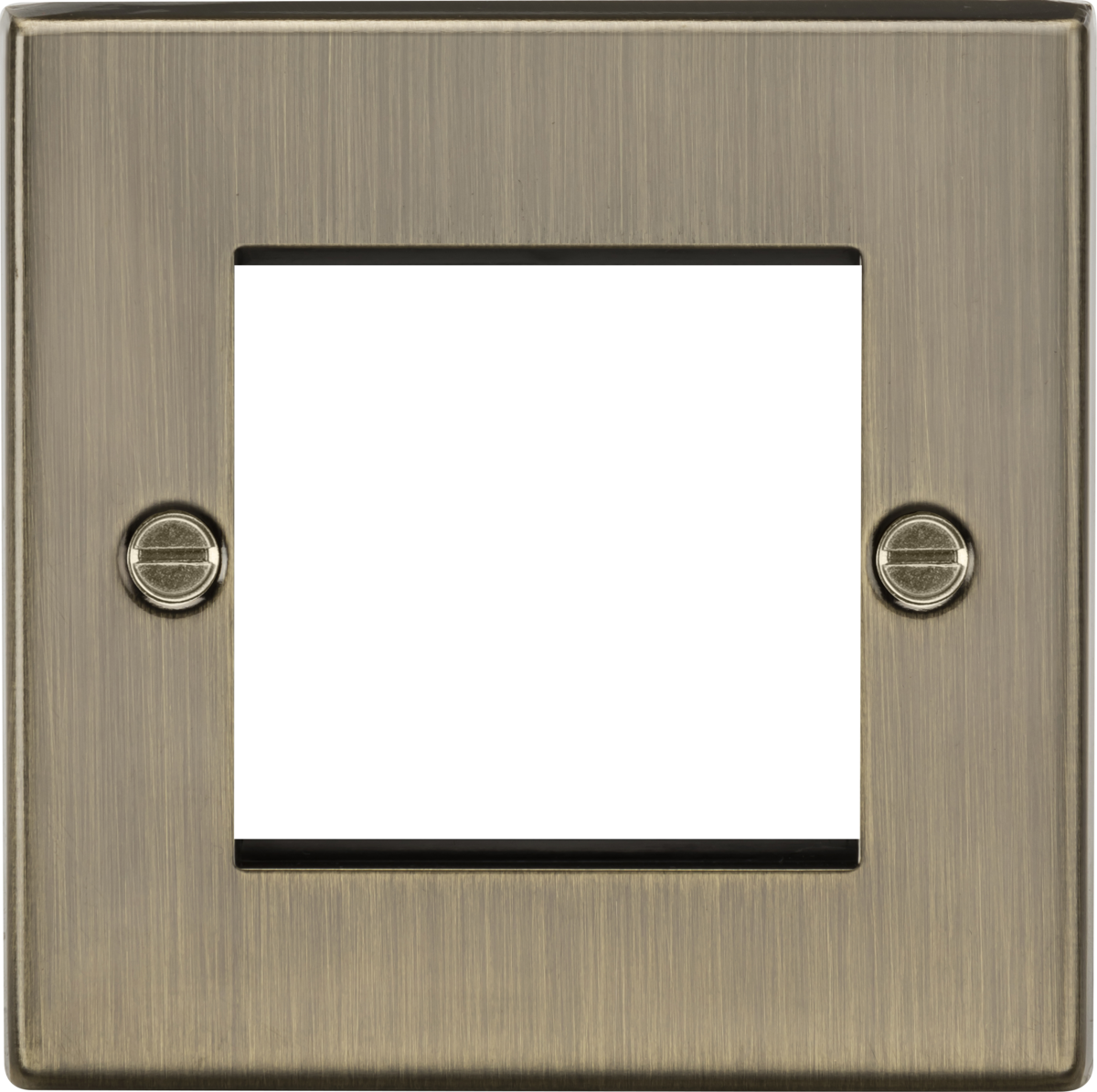 2G Modular Faceplate - Antique Brass with Square Edge Design