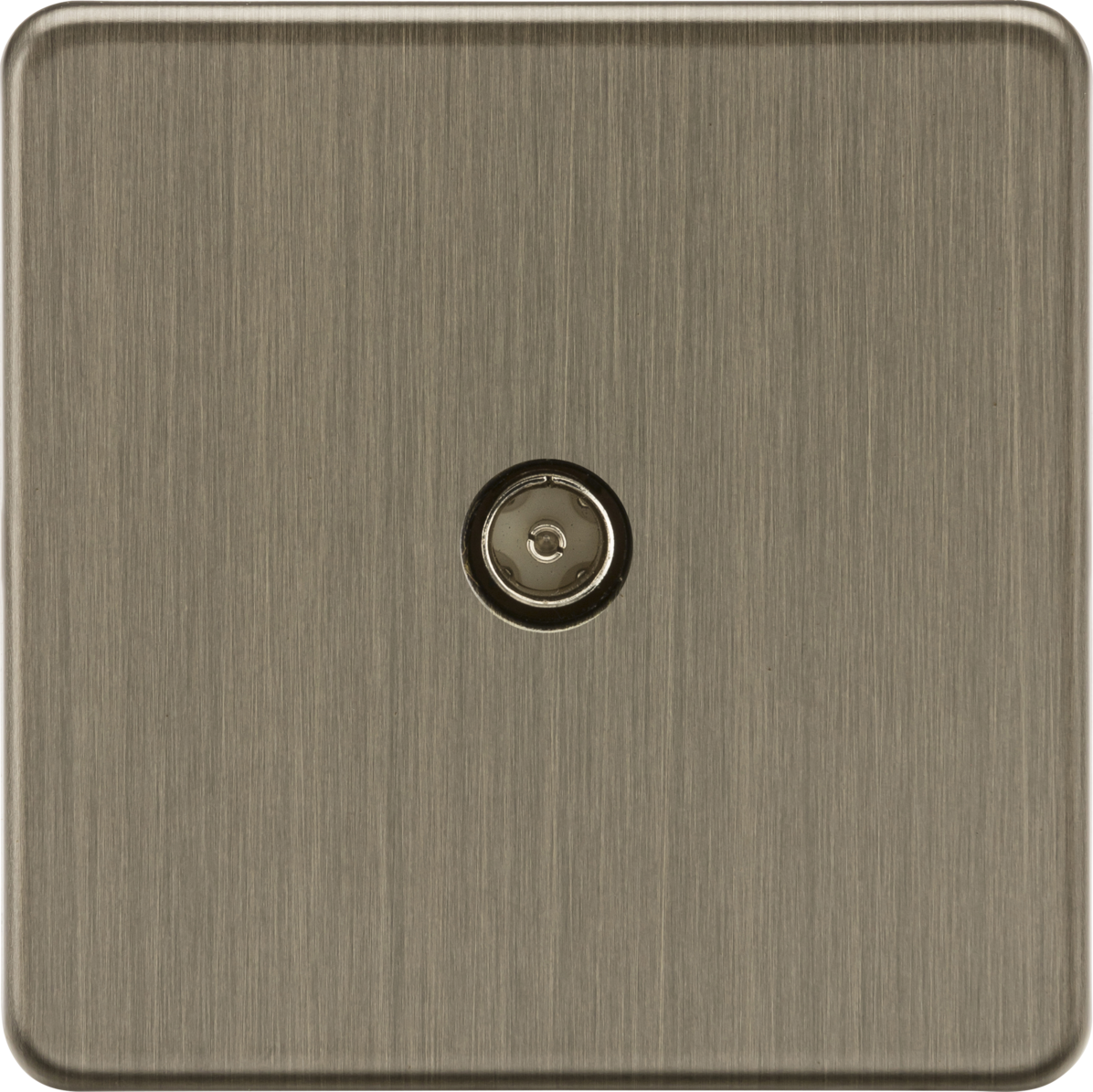 1G TV Outlet Non-Isolated Antique Brass - Coaxial Connection