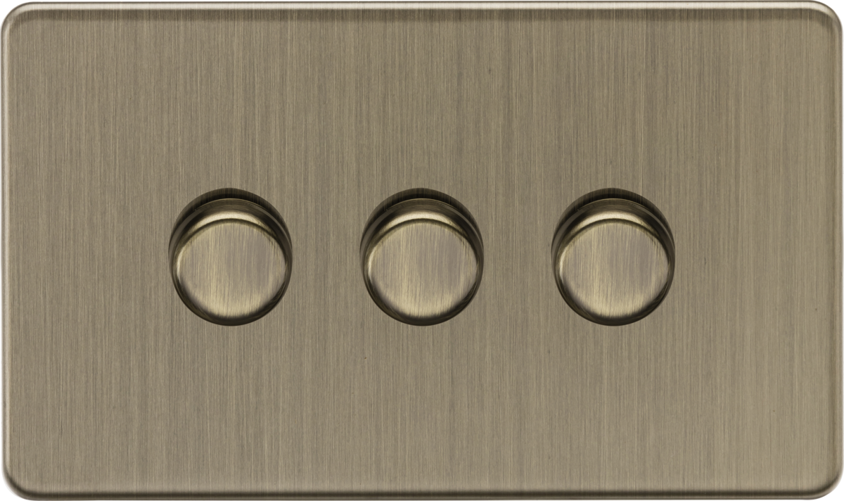 3G 2-way 10-200W Intelligent Dimmer - Antique Brass