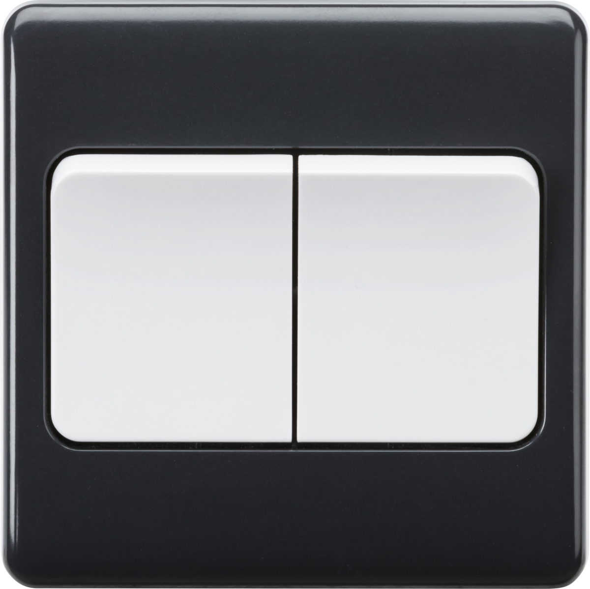 10AX 2G 2-way Wide Rocker Switch, Anthracite Finish