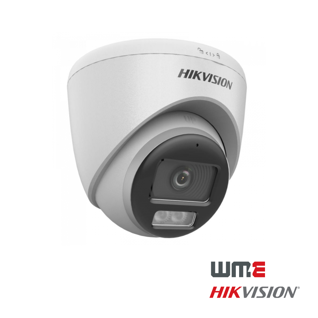 3K ColorVu Smart Hybrid Light Fixed Turret Camera, 2.8mm Lens, IP67, 40m IR, DS-2CE72KF0T-LFS