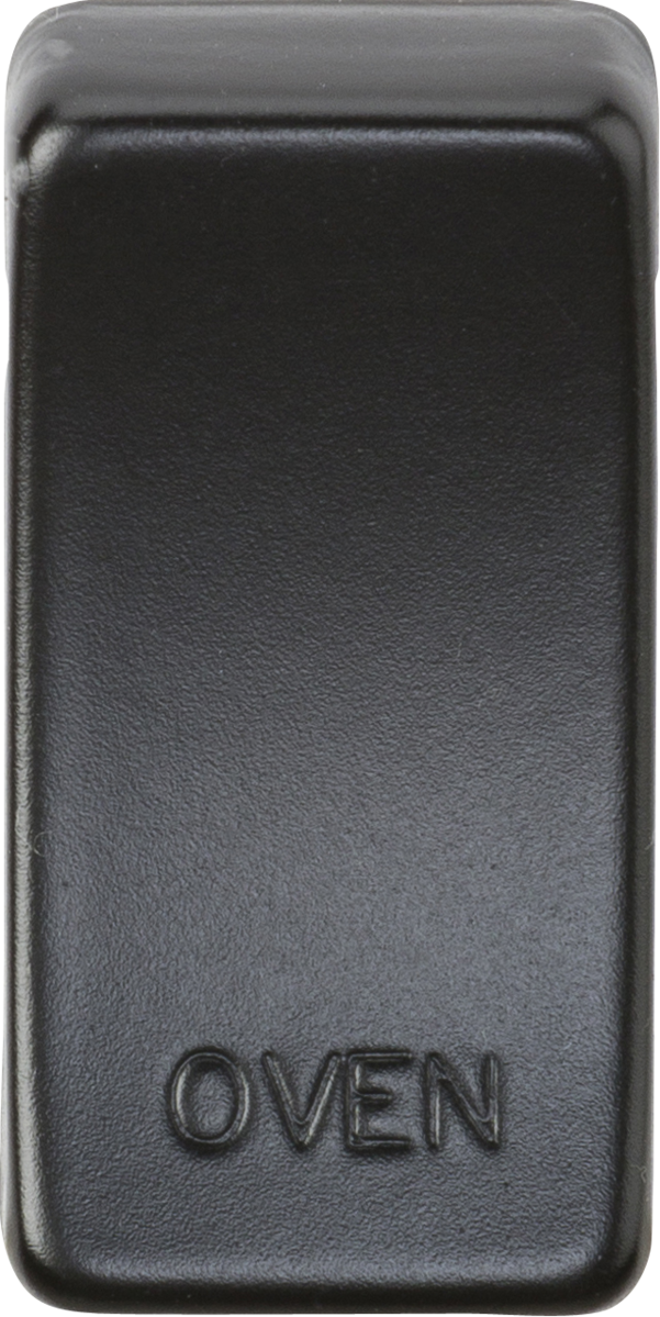 Switch Cover 'Marked OVEN' - Matt Black