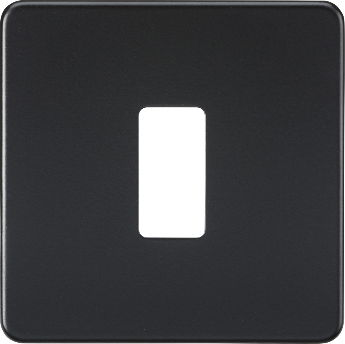 Screwless 1G Grid Faceplate - Matt Black by ML Accessories