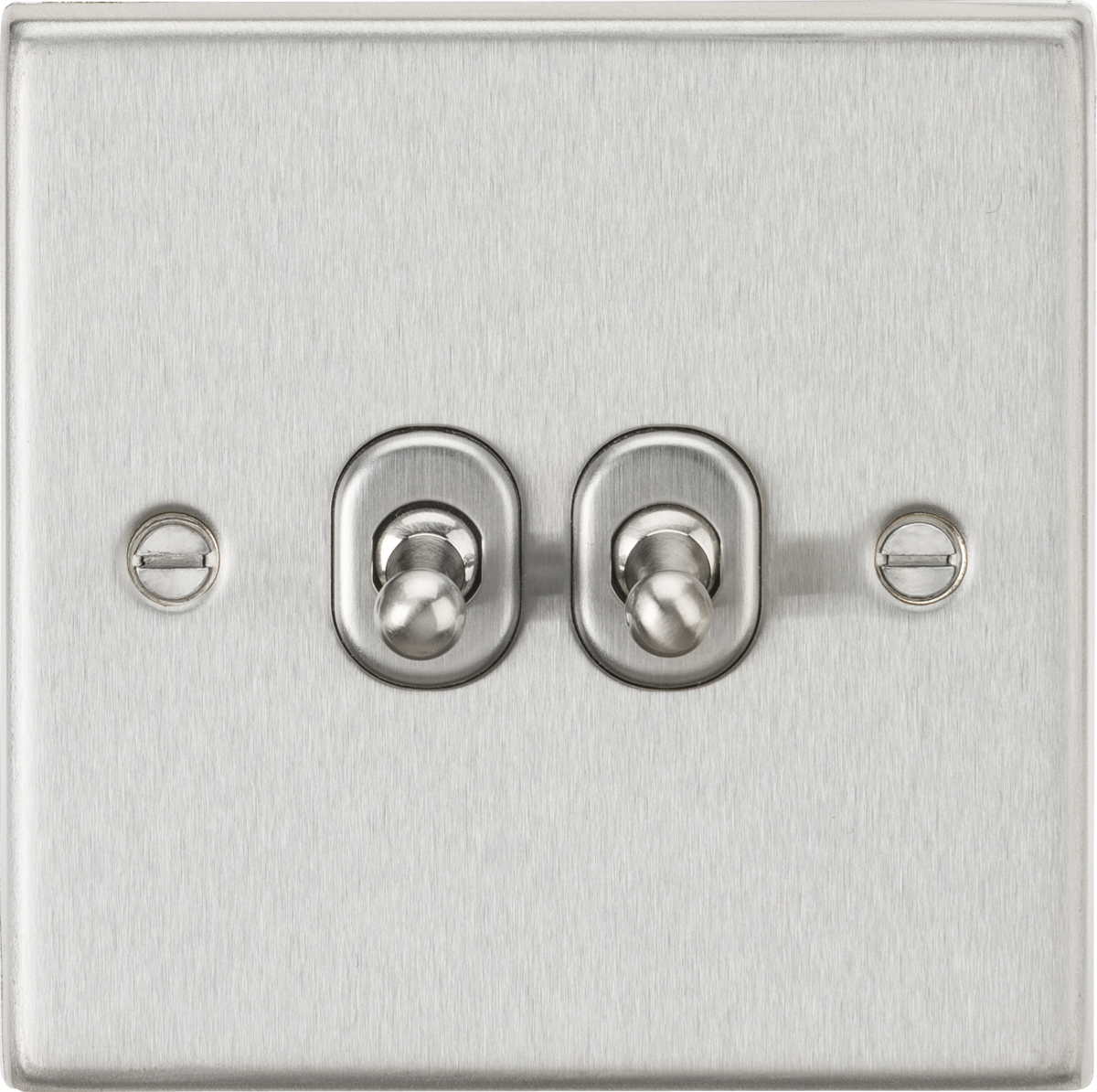 10AX 2G 2-way Toggle Switch - Brushed Chrome Finish