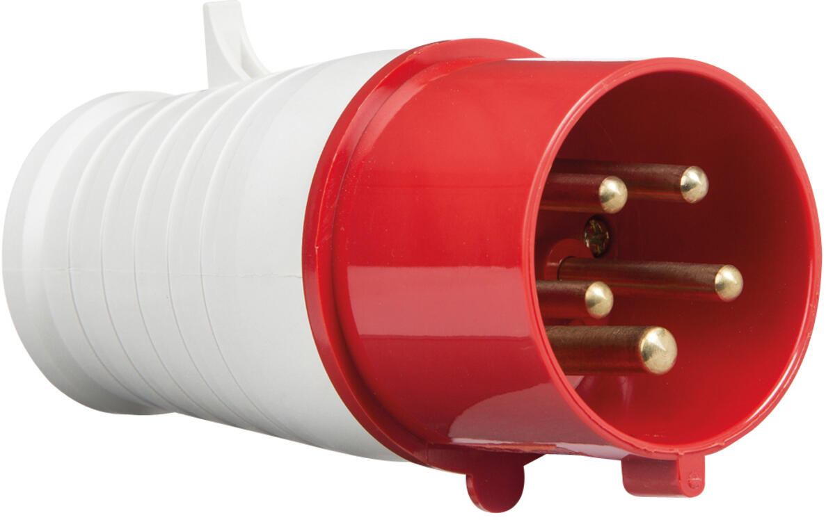 415V 32A Industrial Plug IP44 Rated - Red & White