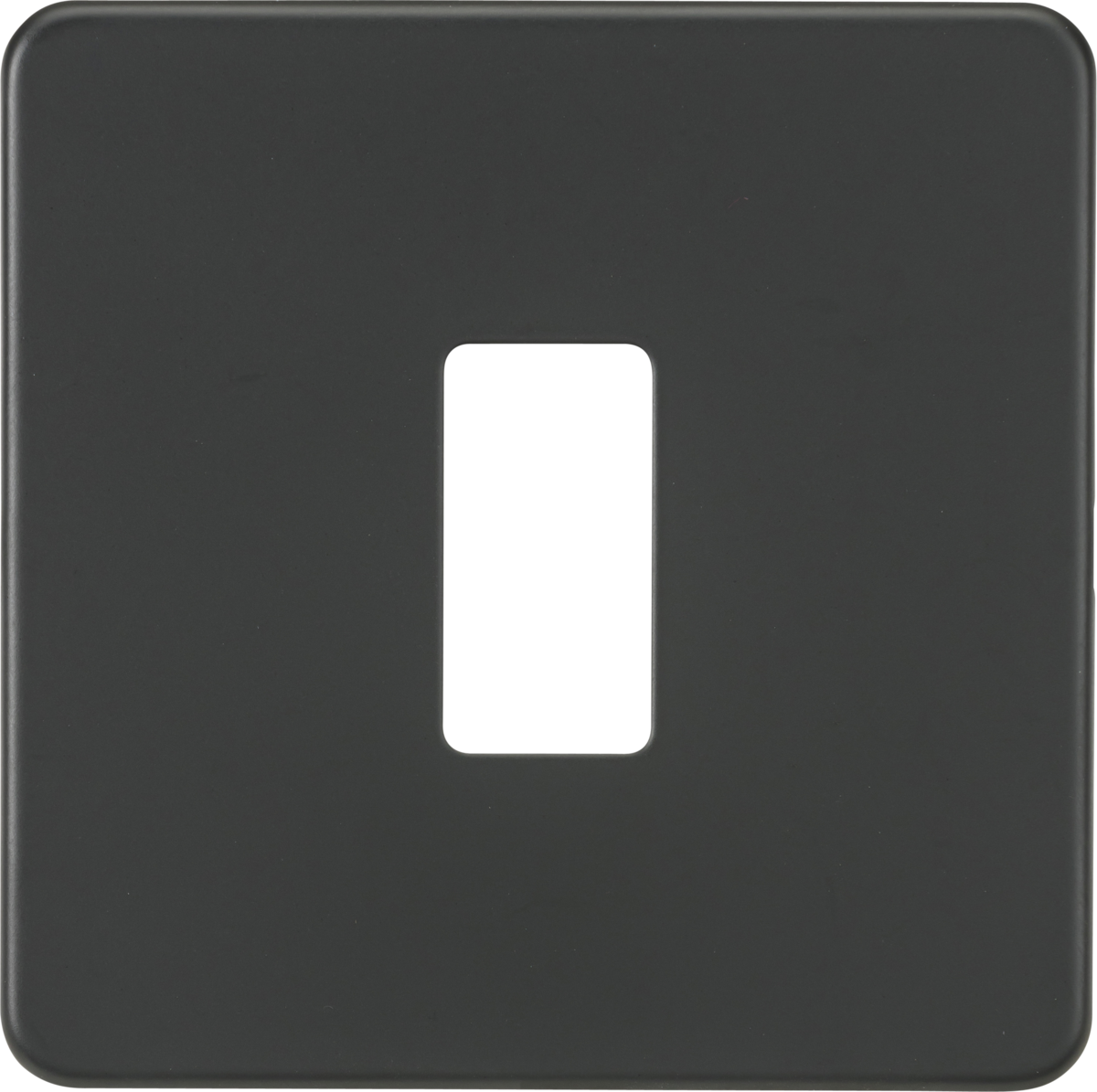 Screwless 1G Grid Faceplate - Anthracite