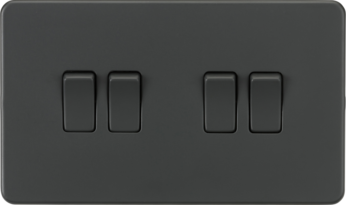 10AX 4G 2-Way Screwless Switch - Anthracite