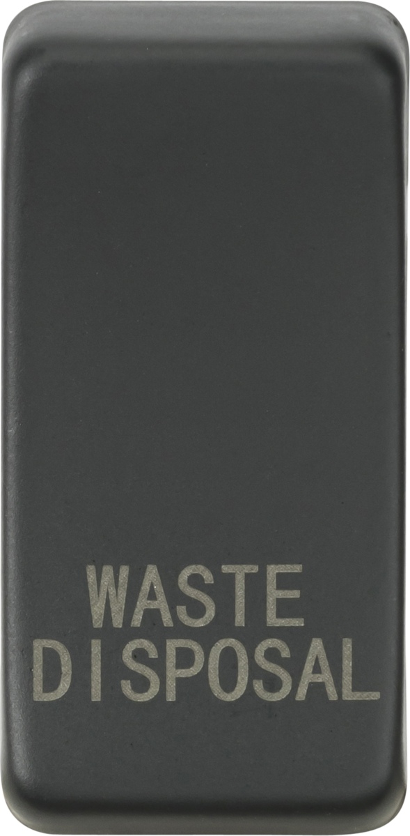 Switch cover marked WASTE DISPOSAL - Anthracite