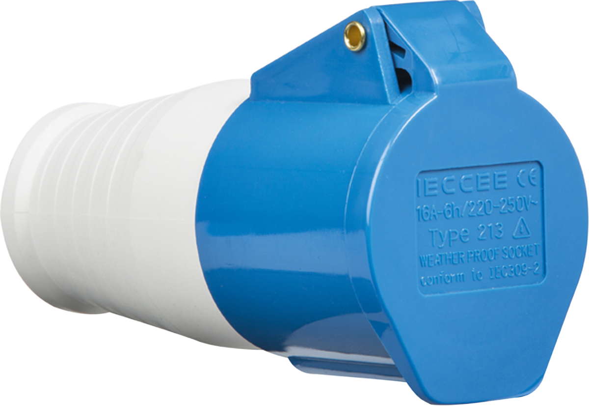 240V IP44 16A Connector 2P+E - Industrial Connector