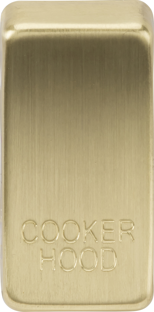 Switch Cover marked COOKER HOOD - Brushed Brass