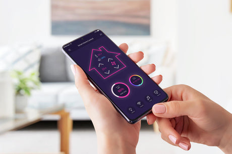 Modern smart home control app on smart phone