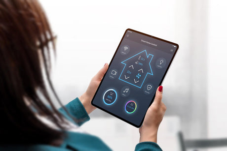 Smart home central control system on tablet display 