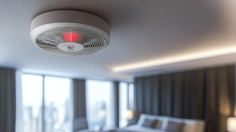 Smoke Detector in a Modern Hotel Room