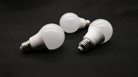 light bulbs against a dark background 