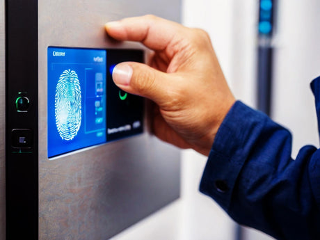 Scanning finger on a access control