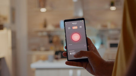 using mobile phone to dim lights 