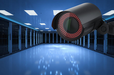 3d rendering surveillance camera in server room