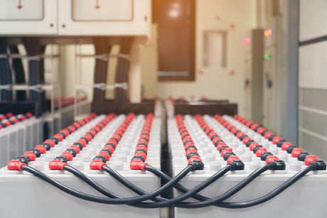 Battery pack in battery room in power plant for supply electricity in plant during shutdown phase