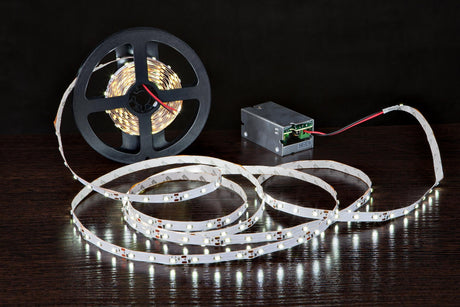 LED lighting against black background 