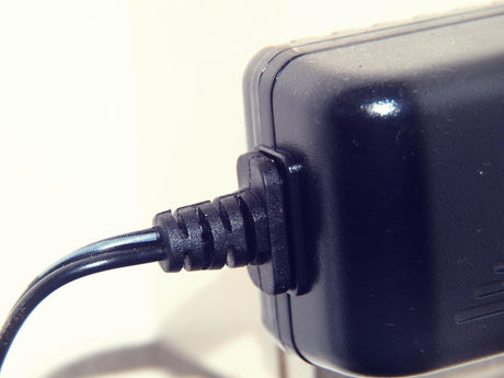 close up of AC/DC power adapter 
