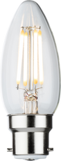 230V 4W LED BC Clear Candle Filament Lamp 2700K Dimmable