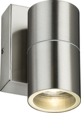 230V IP54 GU10 Fixed Wall Light - Brushed Chrome