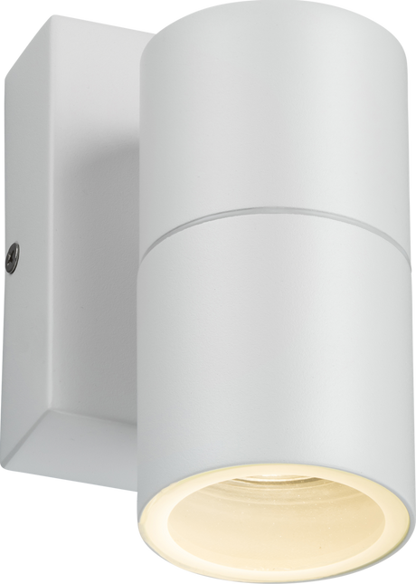230V IP54 GU10 Fixed Single Wall Light with Photocell Sensor - White