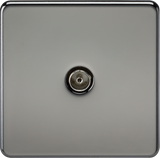 TV Outlet (Non-Isolated) - Black Nickel