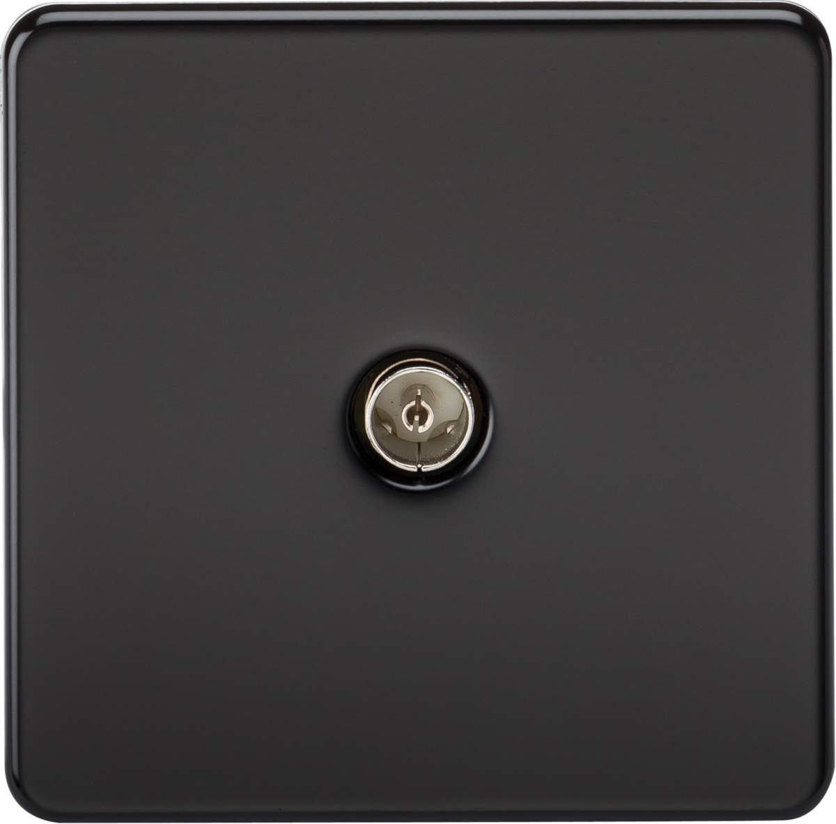 TV Outlet (Non-Isolated) Matt Black - Screwless Design