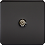 TV Outlet (Non-Isolated) Matt Black - Screwless Design