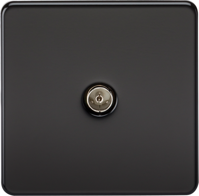 TV Outlet (Non-Isolated) Matt Black - Screwless Design