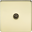 TV Outlet Non-Isolated Polished Brass - ML Accessories