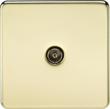 TV Outlet Non-Isolated Polished Brass - ML Accessories