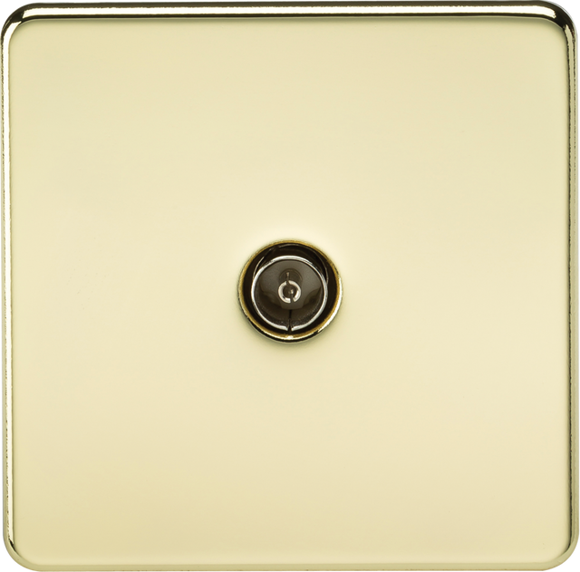 TV Outlet Non-Isolated Polished Brass - ML Accessories