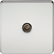 TV Outlet Non-Isolated - Polished Chrome