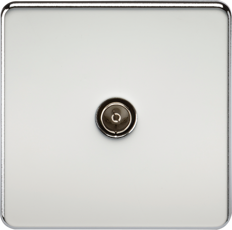 TV Outlet Non-Isolated - Polished Chrome