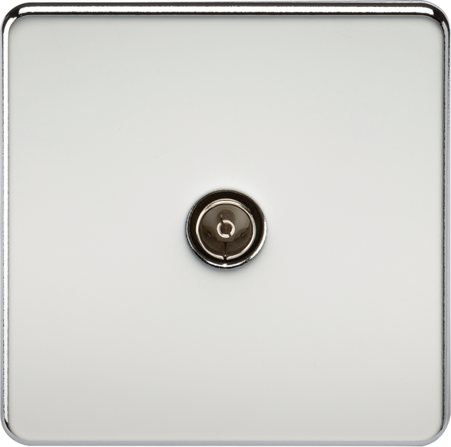 TV Outlet Non-Isolated - Polished Chrome