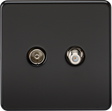 TV & SAT TV Outlet (Isolated) - Matt Black