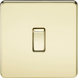 10AX 1G 2-way Switch - Polished Brass