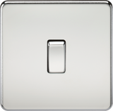 10AX Screwless 2-way Switch - Polished Chrome by ML Accessories